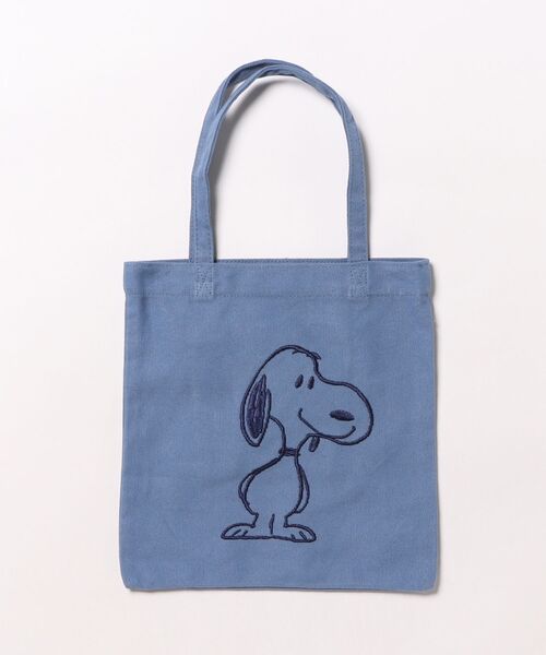 PEANUTS（ピーナッツ）の「PEANUTS/ピーナッツ 刺繍ミニトート（トートバッグ・レディース・ネイビー/アイボリー・ONE SIZE）」の2枚目の写真