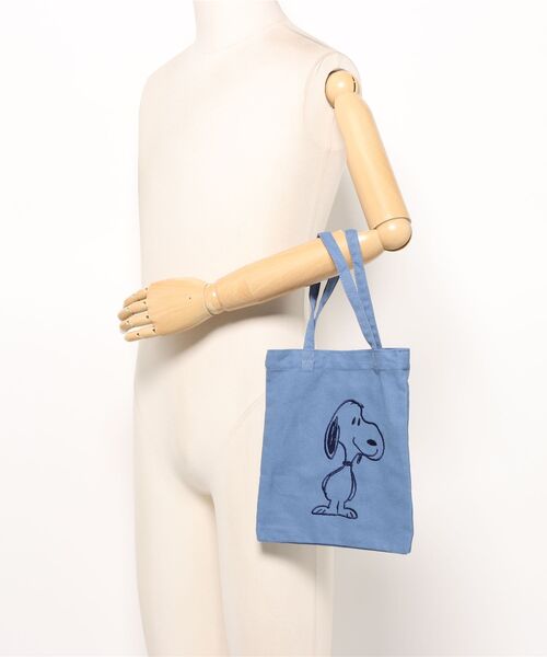 PEANUTS（ピーナッツ）の「PEANUTS/ピーナッツ 刺繍ミニトート（トートバッグ・レディース・ネイビー/アイボリー・ONE SIZE）」の6枚目の写真