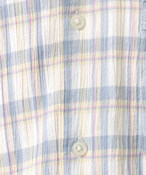 BAYFLOW（ベイフロー）の「［快適な着心地］楊柳チェックシャツ（シャツ/ブラウス・メンズ・グリーン/オレンジ/オフホワイト・MEDIUM/LARGE）」の15枚目の写真