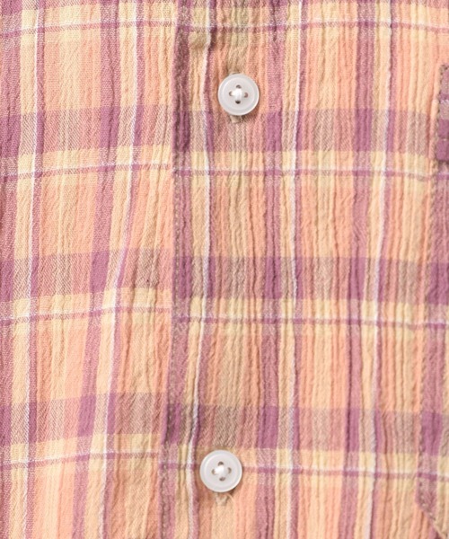 BAYFLOW（ベイフロー）の「［快適な着心地］楊柳チェックシャツ（シャツ/ブラウス・メンズ・グリーン/オレンジ/オフホワイト・MEDIUM/LARGE）」の16枚目の写真