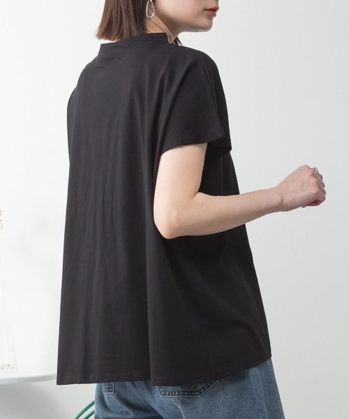 RCD(アールシーディー)の「スキッパーTシャツカットソー(Tシャツ/カットソー・レディース・テラコッタ/ホワイト/カーキ/ブラック/ピンクベージュ/ライトブラウン/ミント・M-L/LL~3L/4L~5L)」の13枚目の写真