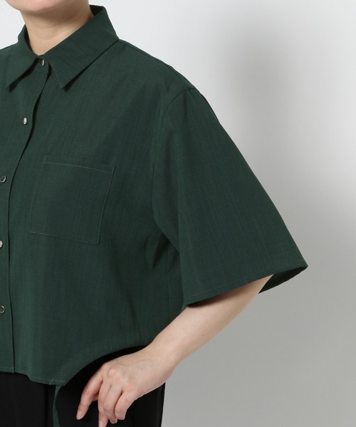 HARE（ハレ）の「リネンライクショートシャツ(HARE)（シャツ/ブラウス・レディース・ブラック/グリーン・FREE）」の21枚目の写真