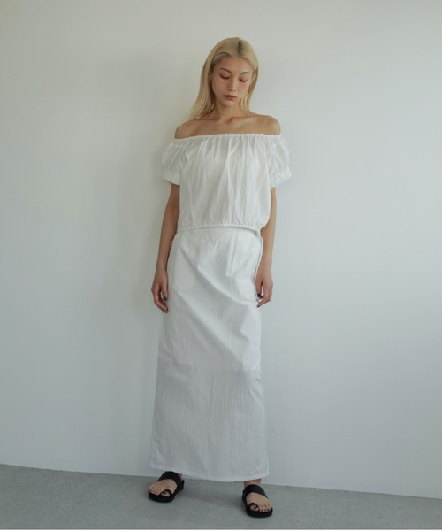 トップス gather shoulder cutsew gather shoulder cutsew