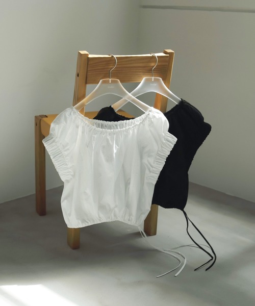 ànuke Soft Offshoulder Tops チャコールグレー セール】Soft Offshoulder Tops（Tシャツ/カットソー）｜anuke