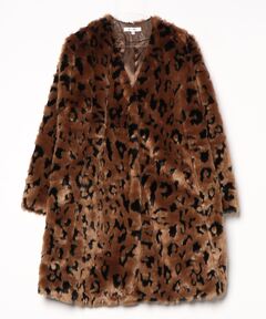 Animal Pattern Faux Fur Coat / アニマルパターンフェイクファー