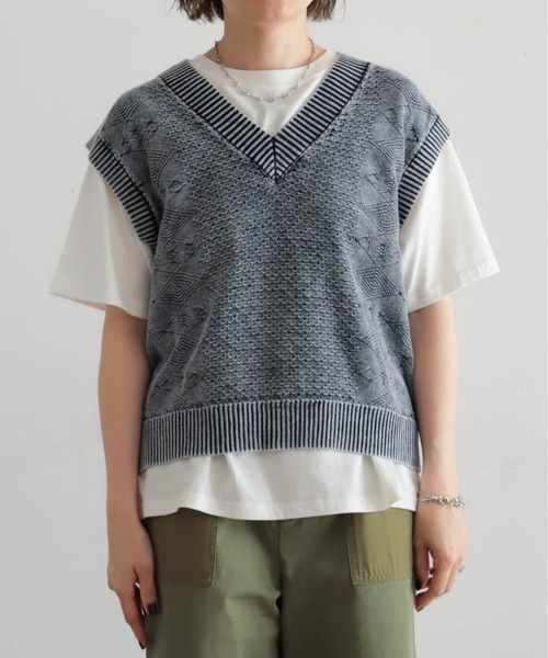 ☆KH☆様 確認用 アッシュドウォッシュコットン V開きベスト | NOMBRE IMPAIR