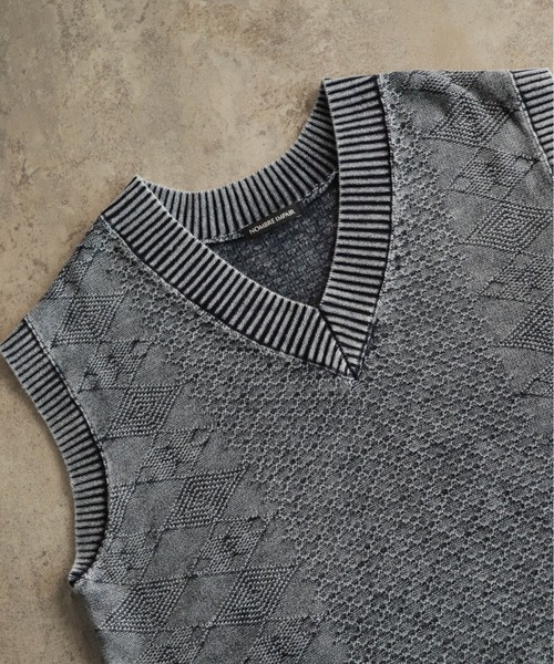 NOMBRE IMPAIR（ノンブルアンペール）の「アッシュドウォッシュコットン　V開きベスト（ベスト・レディース・ネイビー/ブラック・FREE）」の16枚目の写真