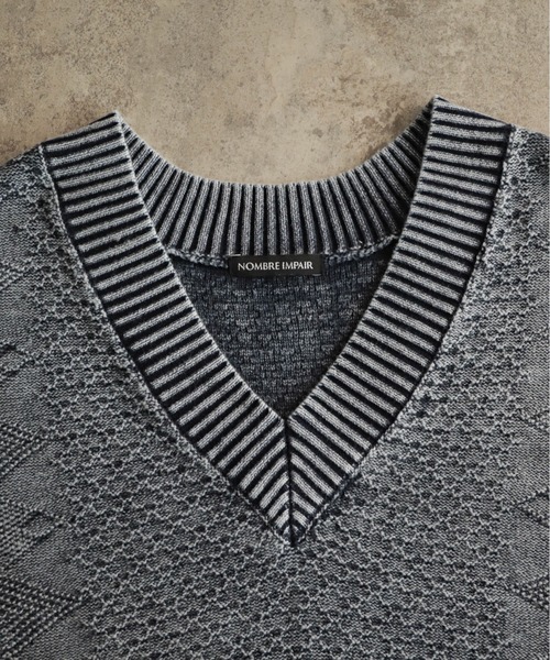 NOMBRE IMPAIR（ノンブルアンペール）の「アッシュドウォッシュコットン　V開きベスト（ベスト・レディース・ネイビー/ブラック・FREE）」の15枚目の写真
