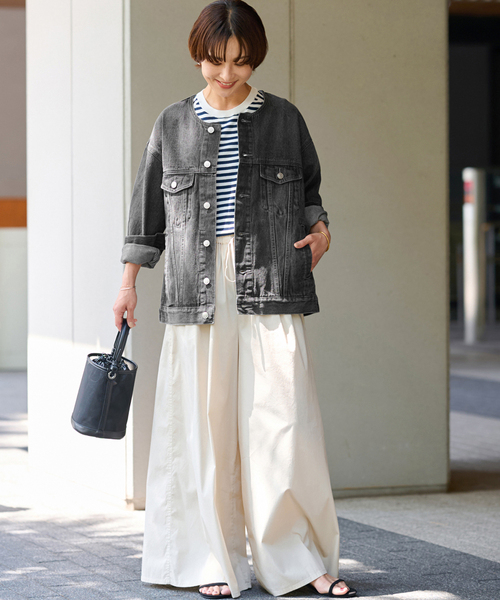 JOURNAL STANDARD relume（ジャーナルスタンダード　レリューム）の「《追加》デニムジャケット（デニムジャケット・レディース・ネイビー/ブラック/ブルー・FREE）」の8枚目の写真