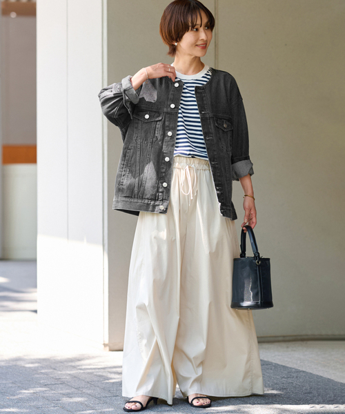 JOURNAL STANDARD relume（ジャーナルスタンダード　レリューム）の「《追加》デニムジャケット（デニムジャケット・レディース・ネイビー/ブラック/ブルー・FREE）」の9枚目の写真