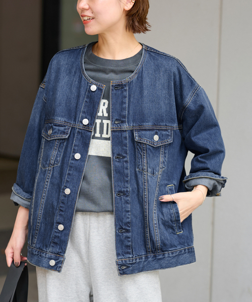 JOURNAL STANDARD relume（ジャーナルスタンダード　レリューム）の「《追加》デニムジャケット（デニムジャケット・レディース・ネイビー/ブラック/ブルー・FREE）」の20枚目の写真