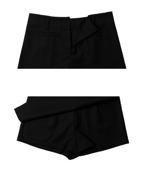 anyonemore(エニワンモア)の「ローライズサイドスリットラップ風ミニスカートパンツ(その他パンツ・レディース・ブラック/チャコール・SMALL/MEDIUM)」の14枚目の写真