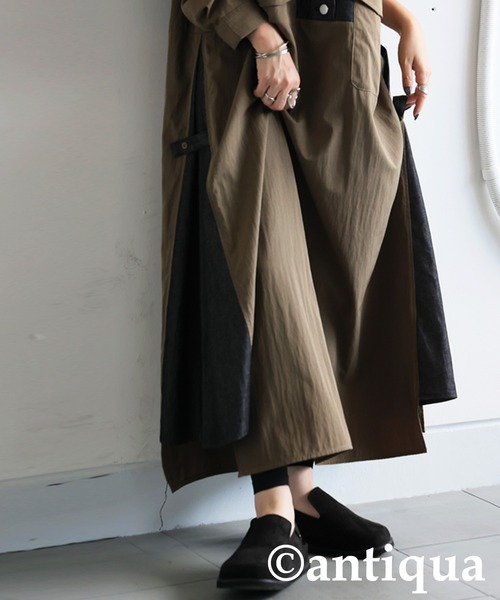 antiqua（アンティカ）の「スエード調サボサンダル（サンダル・レディース・ブラック/ホワイト系その他・23/25/24）」の19枚目の写真