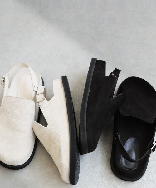 antiqua（アンティカ）の「スエード調サボサンダル（サンダル・レディース・ブラック/ホワイト系その他・23/25/24）」の20枚目の写真