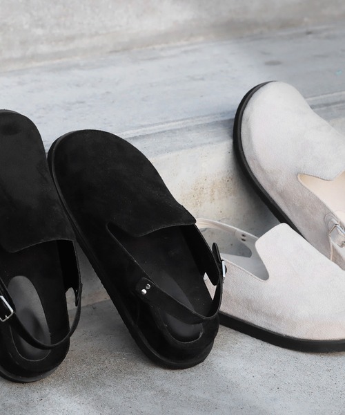 antiqua（アンティカ）の「スエード調サボサンダル（サンダル・レディース・ブラック/ホワイト系その他・23/25/24）」の21枚目の写真