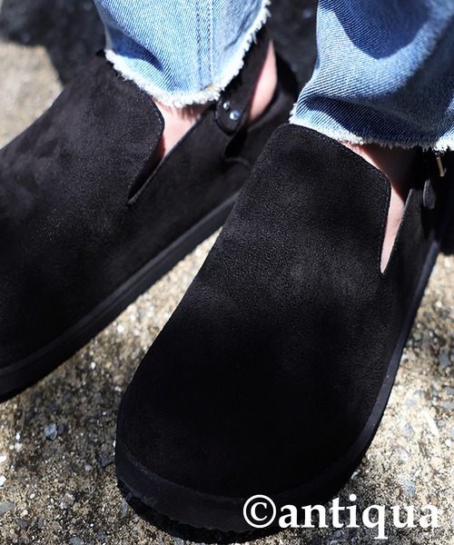 antiqua（アンティカ）の「スエード調サボサンダル（サンダル・レディース・ブラック/ホワイト系その他・23/25/24）」の10枚目の写真