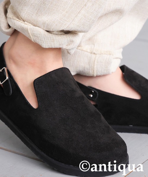 antiqua（アンティカ）の「スエード調サボサンダル（サンダル・レディース・ブラック/ホワイト系その他・23/25/24）」の12枚目の写真