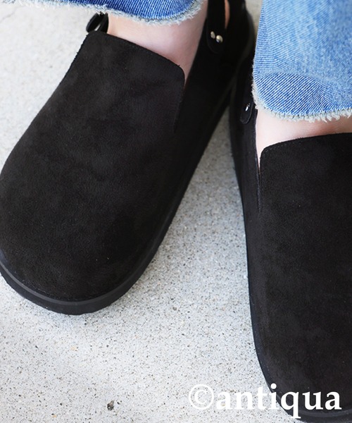 antiqua（アンティカ）の「スエード調サボサンダル（サンダル・レディース・ブラック/ホワイト系その他・23/25/24）」の15枚目の写真