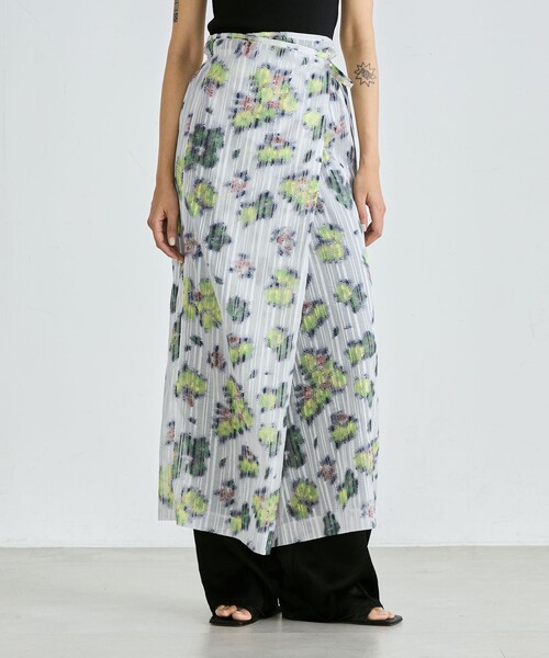 EDITION（エディション）の「フラワープリント ラップスカート（スカート・レディース・ホワイト系その他・FREE）」の3枚目の写真