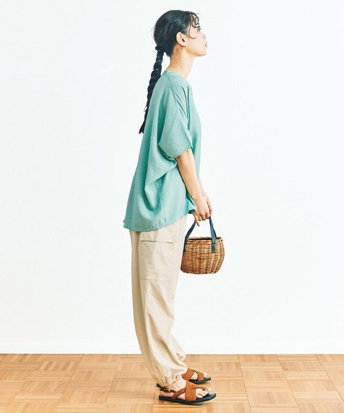 and myera(アンド マイラ)の「and myera ミントなスキッパーブラウス(シャツ/ブラウス・レディース・ミント・L/M/S/LL)」の10枚目の写真