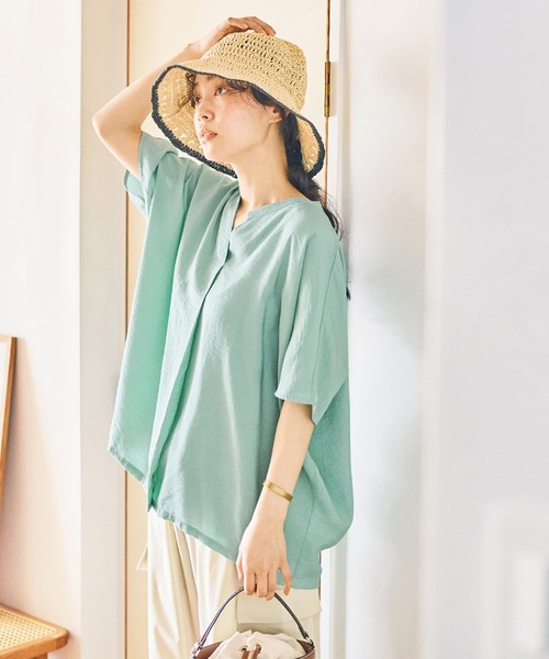 and myera(アンド マイラ)の「and myera ミントなスキッパーブラウス(シャツ/ブラウス・レディース・ミント・L/M/S/LL)」の12枚目の写真