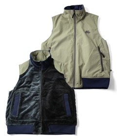 リバーシブルボアｘリップストップベスト