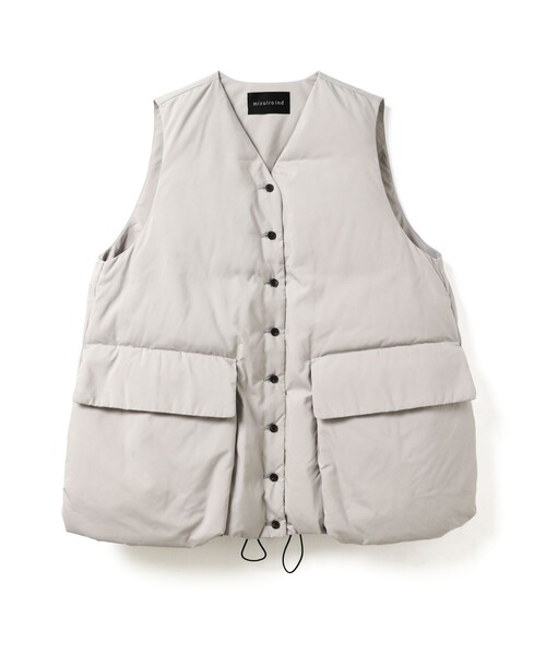 mizuiroind（ミズイロインド）の「mizuiro ind ダウンベスト（ベスト・レディース・ブラック/ライトグレー/ブラウン・FREE）」の3枚目の写真