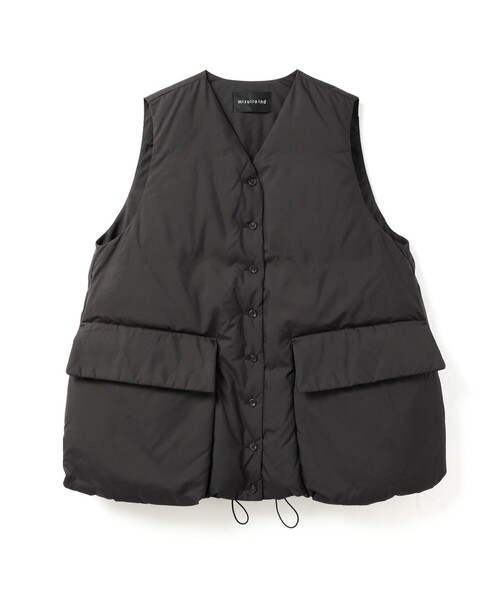 mizuiroind（ミズイロインド）の「mizuiro ind ダウンベスト（ベスト・レディース・ブラック/ライトグレー/ブラウン・FREE）」の4枚目の写真