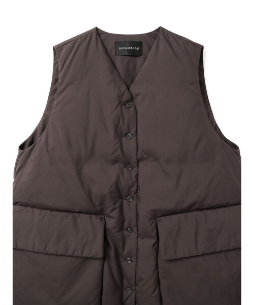 mizuiroind（ミズイロインド）の「mizuiro ind ダウンベスト（ベスト・レディース・ブラック/ライトグレー/ブラウン・FREE）」の18枚目の写真