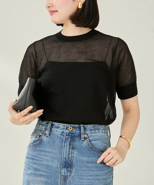 plageプラージュ＊SHEER C/Nニット＊新品未使用 plage ニット セーター SHEER C/N レディース : ZOZOTOWN Yahoo
