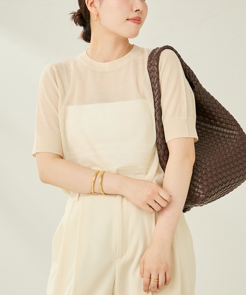 plageプラージュ＊SHEER C/Nニット＊新品未使用 セール】SHEER C/N ニット（ニット/セーター）｜Plage
