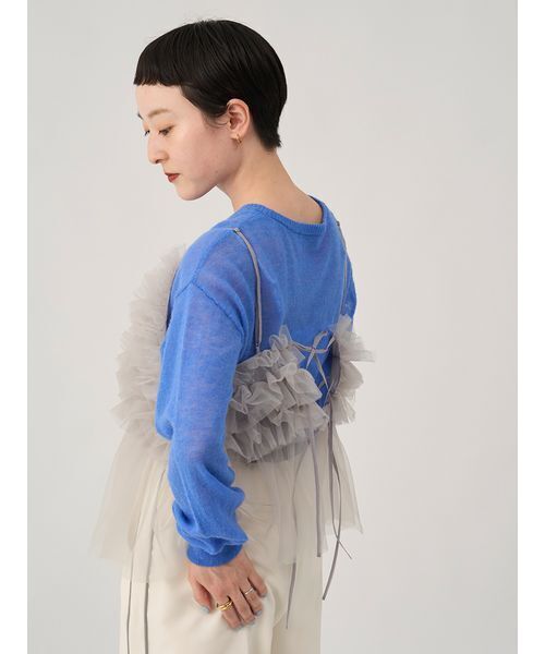 emmi(エミ)の「【USAGI ONLINE限定】チュールビスチェ(Tシャツ/カットソー・レディース・ライトグレー/ブラウン・F)」の5枚目の写真