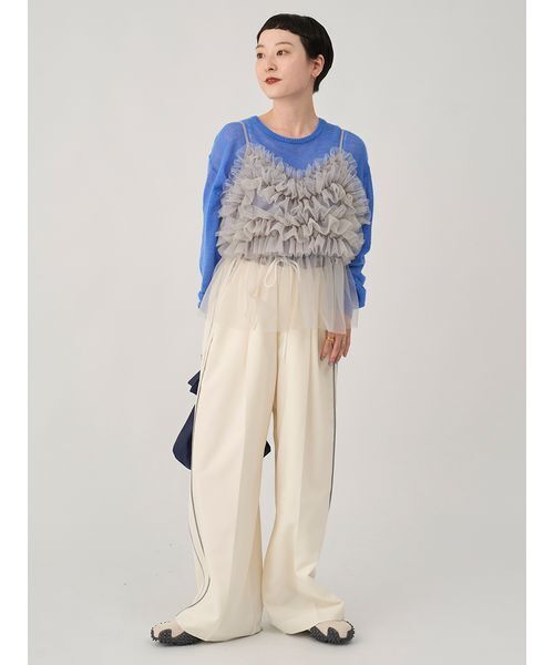 emmi(エミ)の「【USAGI ONLINE限定】チュールビスチェ(Tシャツ/カットソー・レディース・ライトグレー/ブラウン・F)」の7枚目の写真