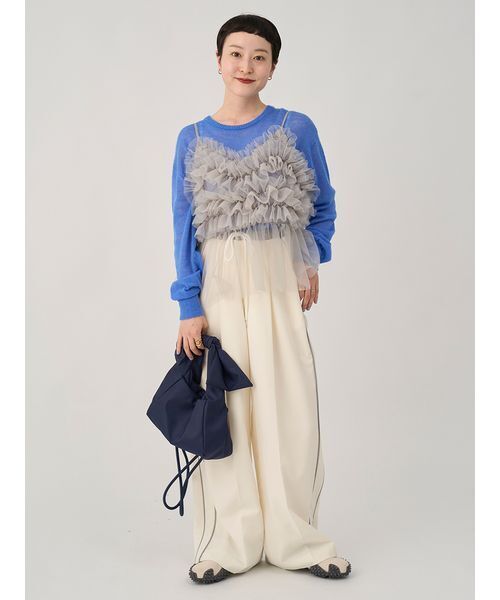 emmi(エミ)の「【USAGI ONLINE限定】チュールビスチェ(Tシャツ/カットソー・レディース・ライトグレー/ブラウン・F)」の8枚目の写真