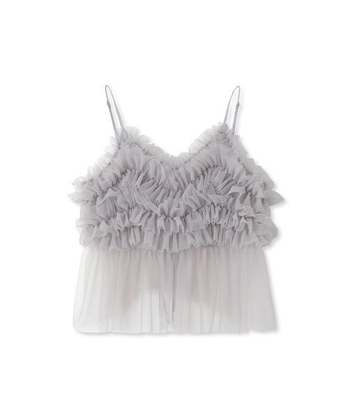 emmi(エミ)の「【USAGI ONLINE限定】チュールビスチェ(Tシャツ/カットソー・レディース・ライトグレー/ブラウン・F)」の14枚目の写真