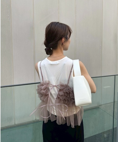 emmi(エミ)の「【USAGI ONLINE限定】チュールビスチェ(Tシャツ/カットソー・レディース・ライトグレー/ブラウン・F)」の21枚目の写真