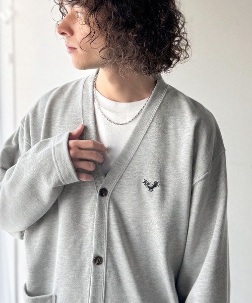 Classical Origin(クラシカルオリジン)の「「ほどよいラフさ。」刺繍入り裏毛スウェット素材カーディガン(長袖)/Embroidered Design Sweat Cardigan(カーディガン/ボレロ・メンズ・ネイビー/レッド/ブラック/杢グレー・LARGE/MEDIUM/SMALL)」の18枚目の写真