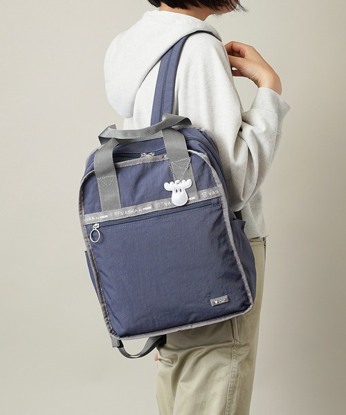 moz(モズ)の「【VASKA by moz】ヴェスカ リュック バックパック VZNS-03(バックパック/リュック・レディース・ブラック/グレー/グレイッシュブルー・ONE SIZE)」の6枚目の写真