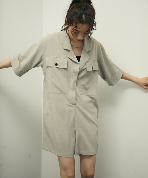 セール】Soft work tailor collar all in one / ソフトワークテーラー