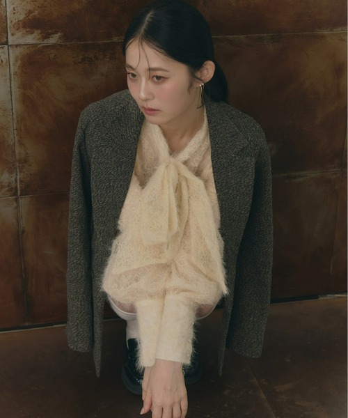 Olu.（オルドット）の「ツイードテーラードジャケット（テーラードジャケット・レディース・ブラック/ブラウン・FREE）」の11枚目の写真