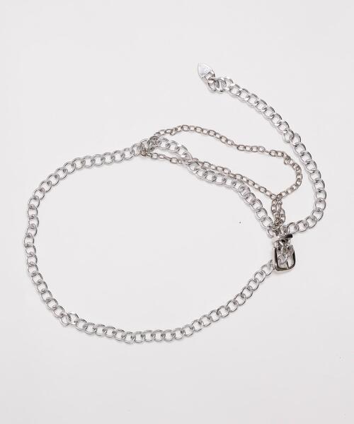 WEGO（ウィゴー）の「WEGO/メタルチェーンベルト（ベルト・レディース・シルバー・FREE）」の4枚目の写真