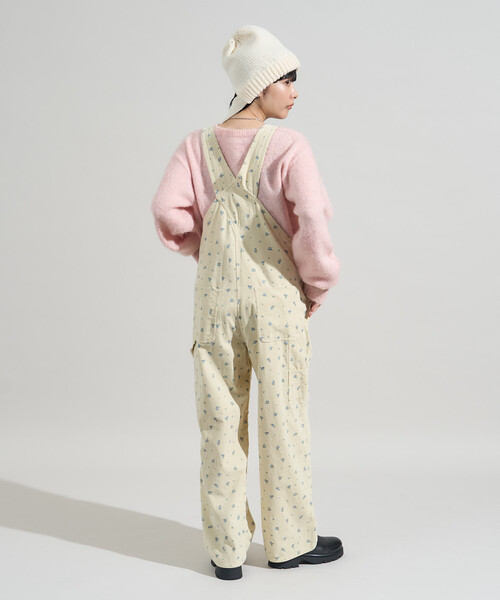 セール】カントリーフラワー コーデュロイオーバーオール