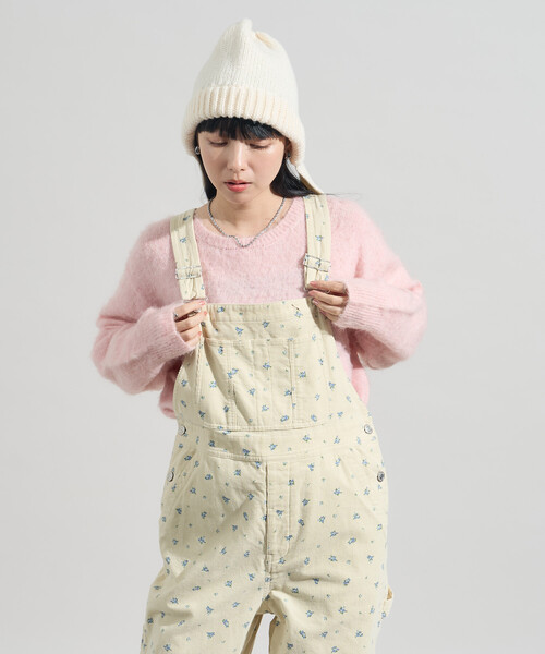 セール】カントリーフラワー コーデュロイオーバーオール