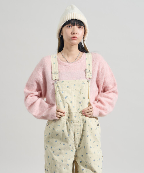 セール】カントリーフラワー コーデュロイオーバーオール