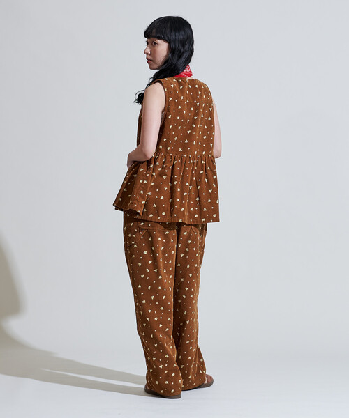 SOIL　コーデュロイ フラワー プリント オールインワン オーバーオール 楽天市場】SOIL ソイル コーデュロイ スモール フラワー プリント