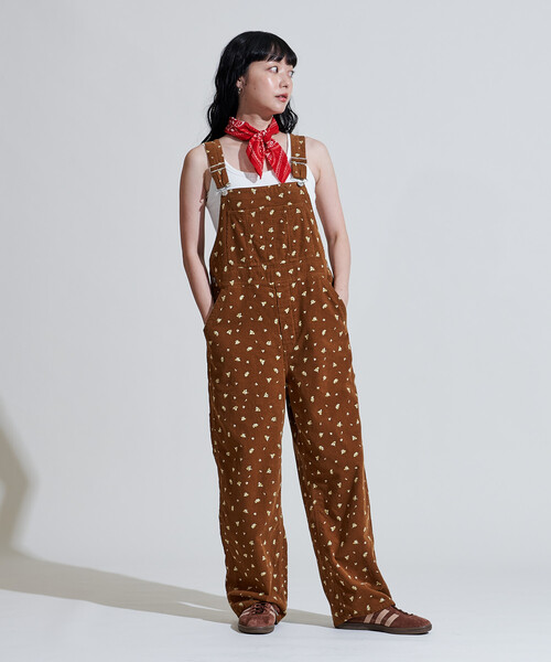 soil コーデュロイ　スモールフラワープリント　オールインワン 楽天市場】SOIL ソイル コーデュロイ スモール フラワー プリント