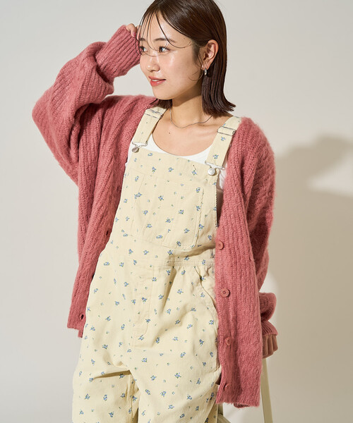 セール】カントリーフラワー コーデュロイオーバーオール