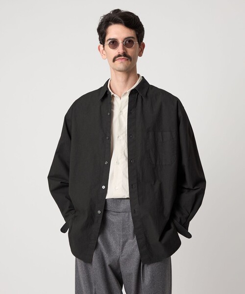 Steven Alan / ガーメントダイ ポプリン レギュラーカラー シャツ Steven Alan＞ ガーメントダイ ポプリン レギュラーカラー