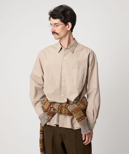 Steven Alan（スティーブンアラン）の「＜Steven Alan＞ ガーメントダイ ポプリン レギュラーカラー シャツ LOOSE（シャツ/ブラウス・メンズ・ベージュ/ダークブラウン/ブラック・S/M/L/XL）」の22枚目の写真