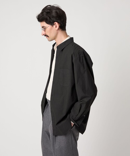 Steven Alan＞ ガーメントダイ ポプリン レギュラーカラー